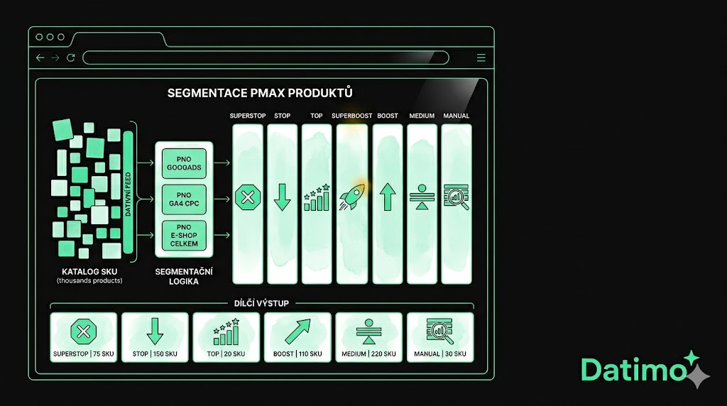 Jak zastavit pálení peněz v Performance Max pomocí segmentace produktů
